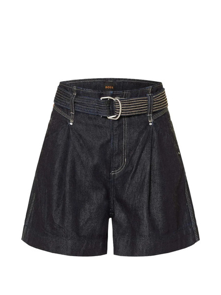  Boss Belted Denim Shorts - Blue 