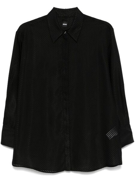  Boss Burnout Stripe Blouse - Black 