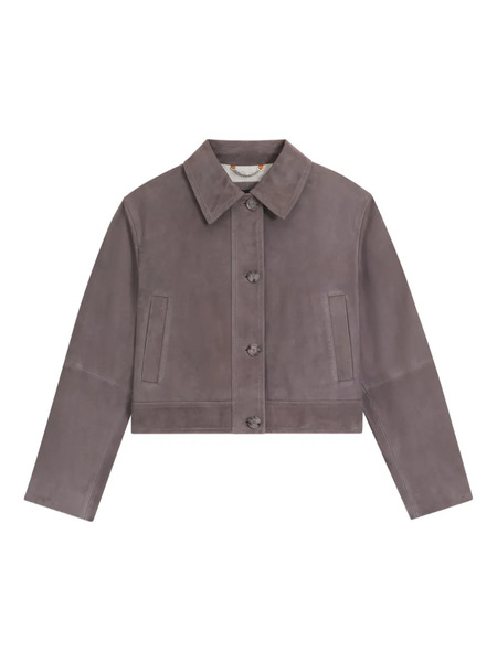  Boss Buttoned Goat Skin Jacket - Grey 