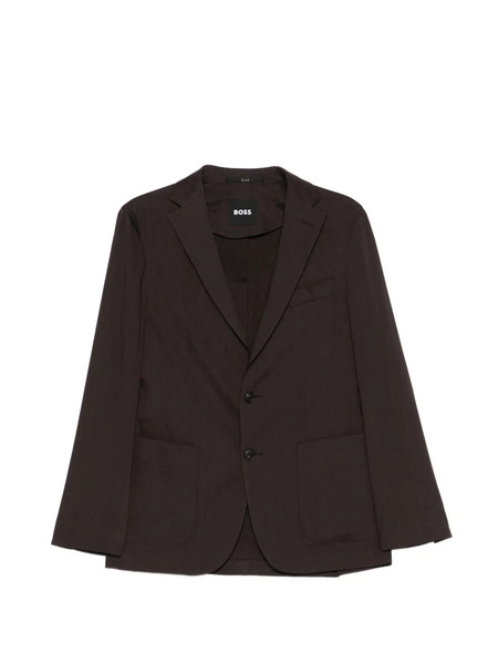  Boss Buttoned Patch-pocket Blazer - Brown 
