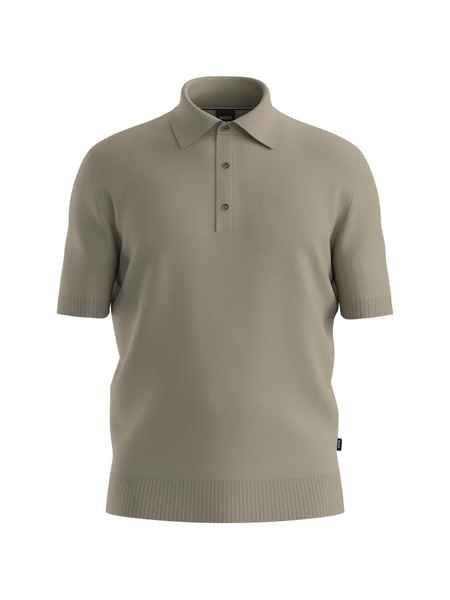  Boss Buttoned Polo Shirt - Neutrals 