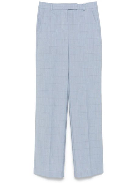  Boss Checked Virgin Wool Trousers - Blue 