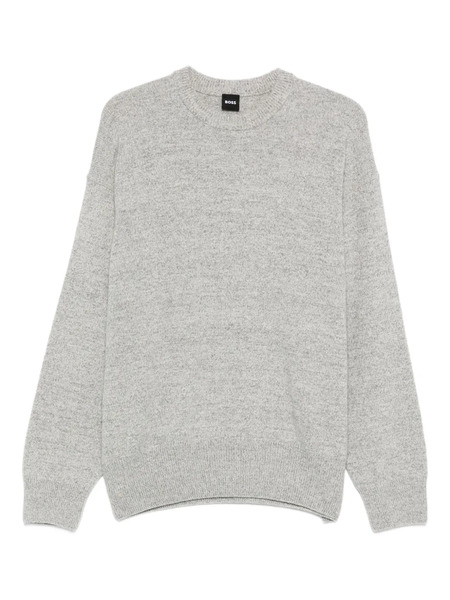 Boss Crew-neck Long-sleeve Sweater - Grey 