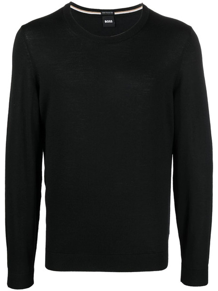  Boss Crew Neck Pullover Sweater - Black 