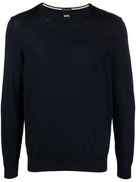  Boss Crew Neck Pullover Sweater - Blue 
