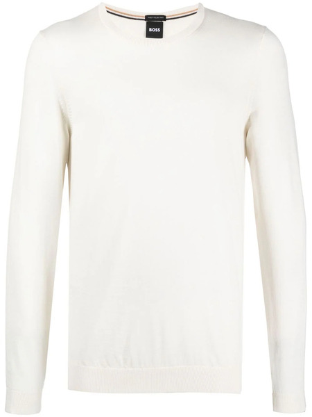  Boss Crew Neck Pullover Sweater - Neutrals 