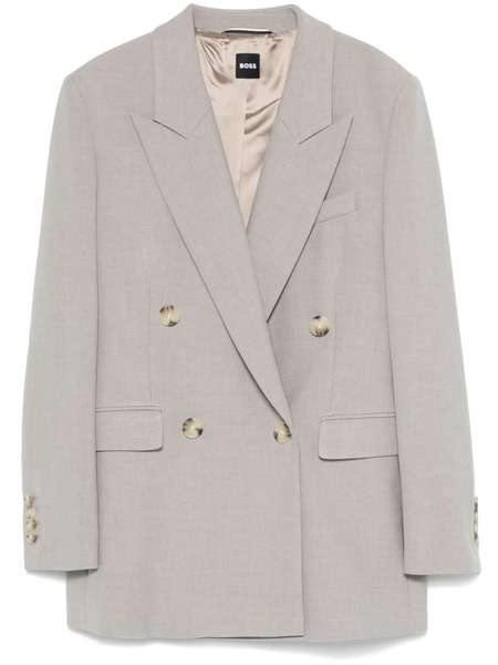  Boss Double-breasted Blazer - Grey 