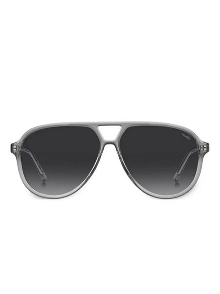  Boss Double-bridge Pilot-frame Sunglasses - Grey 