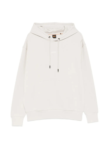  Boss Drawstring Logo-detail Hoodie - Neutrals 