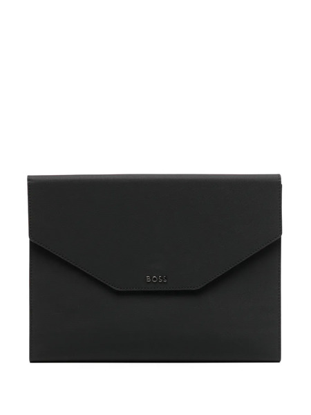  Boss Faux-leather A4 Folder - Black 