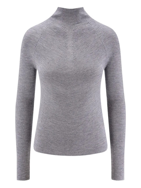  Boss Foliora Mock-neck Sweater - Grey 