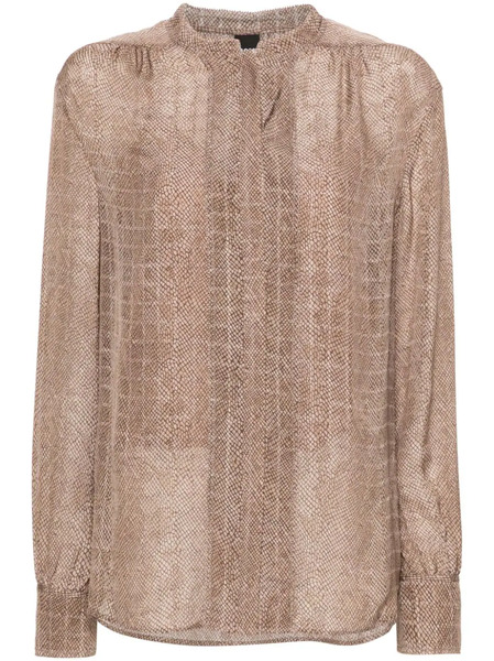  Boss Geometric-print Shirt - Neutrals 