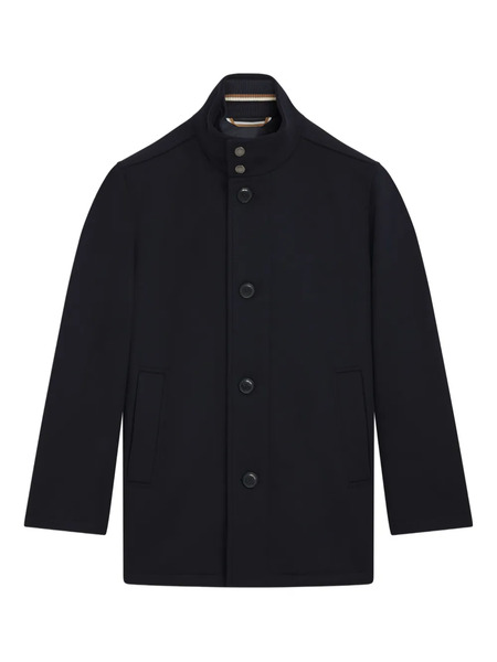  Boss High-neck Single-breasted Coat - Blue 