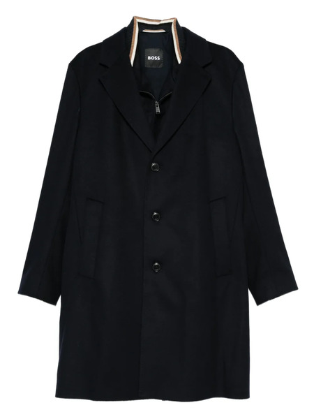  Boss Jared Single-breasted Coat - Blue 