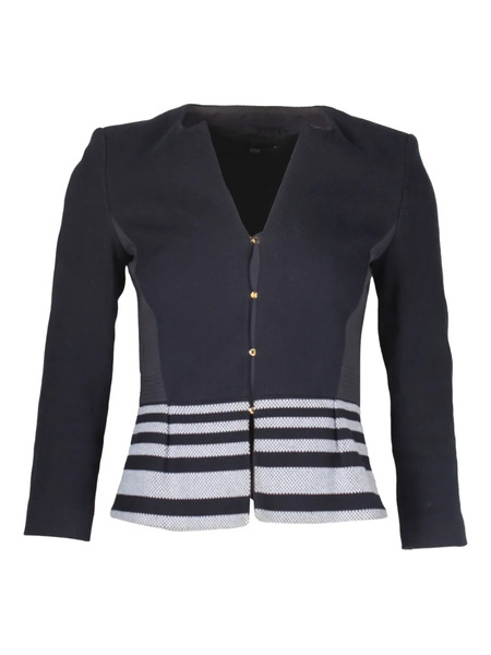  Boss Jeisina Textured Striped Jacket - Blue 