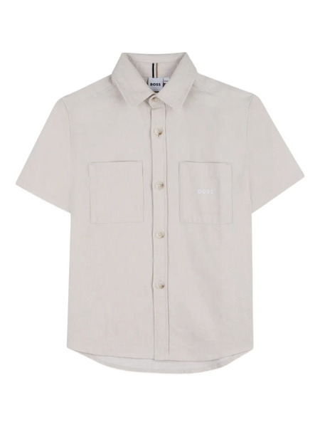  Boss Kidswear Button Chest-pocket Shirt - Neutrals 