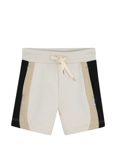  Boss Kidswear Drawstring Panelled Shorts - Neutrals 
