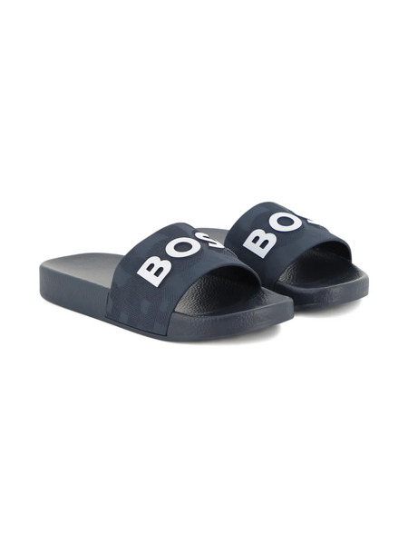  Boss Kidswear Embossed-logo Flip Flops - Blue 