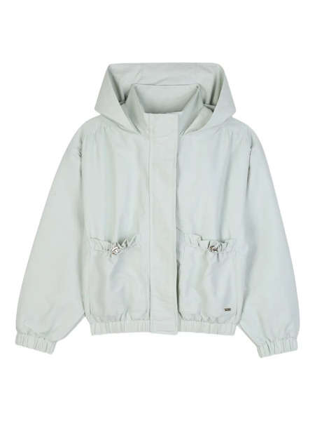  Boss Kidswear Hooded Gathered Jacket - Grey 