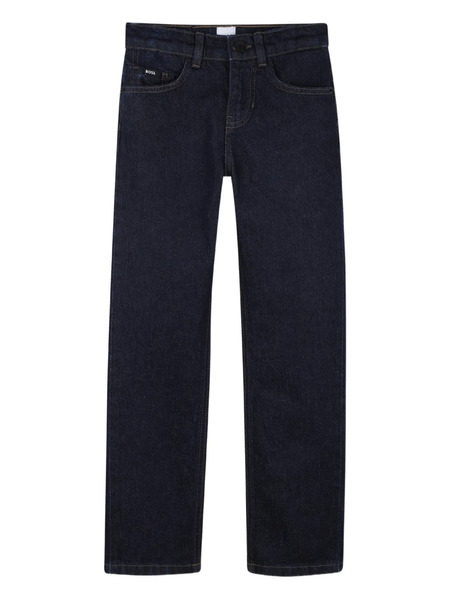  Boss Kidswear Leather-patch Jeans - Blue 
