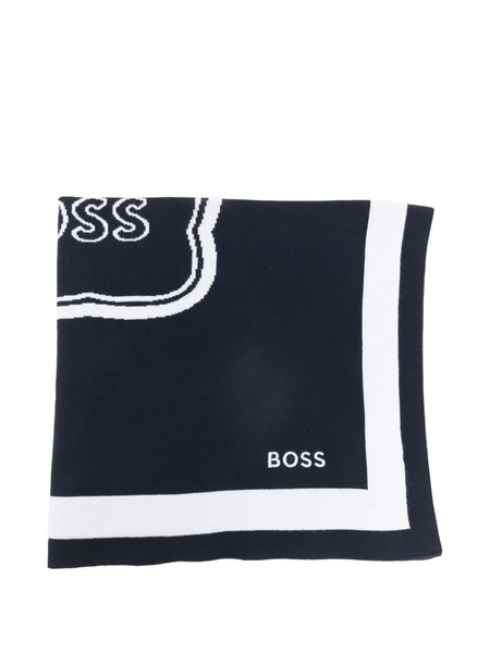  Boss Kidswear Logo-embroidered Blanket - Black 