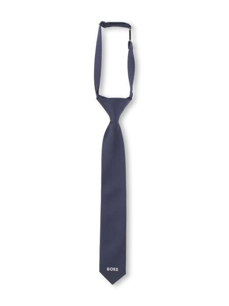  Boss Kidswear Logo-jacquard Tie - Blue 