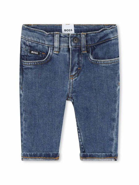  Boss Kidswear Logo-patch Denim Jeans - Blue 