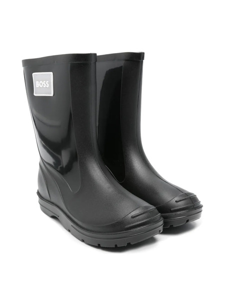  Boss Kidswear Logo-patch Rain Boots - Black 