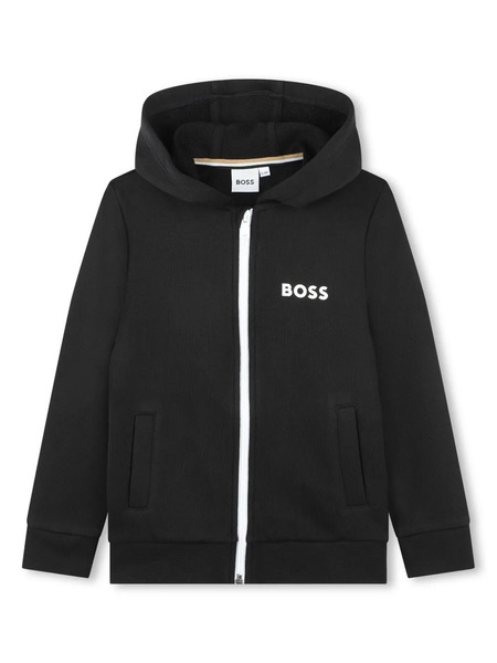  Boss Kidswear Logo-print Hoodie - Black 