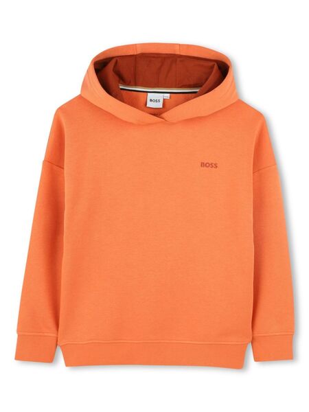  Boss Kidswear Logo-print Hoodie - Orange 