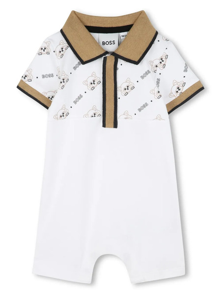  Boss Kidswear Logo-print Romper - White 