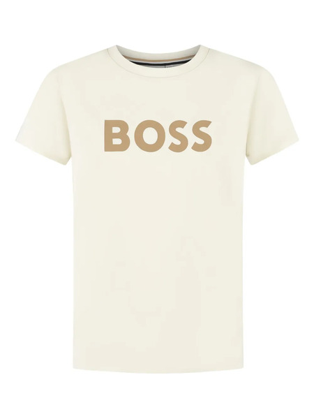  Boss Kidswear Logo-print T-shirt - Neutrals 