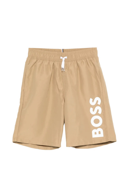 Boss Kidswear Logo Swim Shorts - Neutrals 