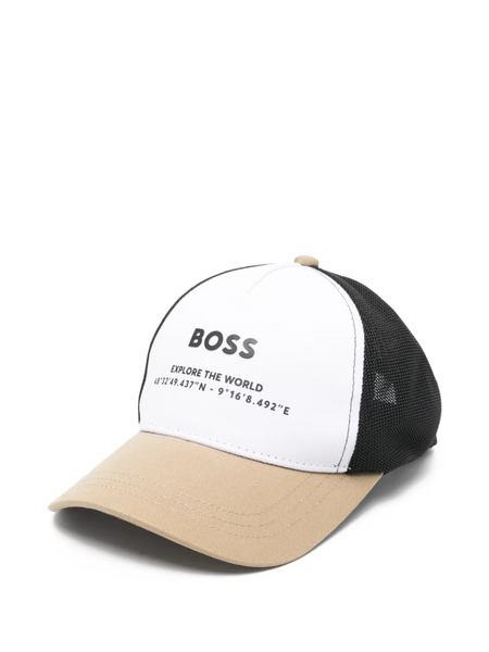  Boss Kidswear Panelled Baseball Cap - White 