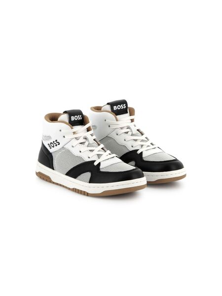  Boss Kidswear Panelled Sneakers - White 