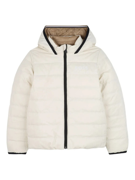  Boss Kidswear Reversible Padded Hooded Jacket - Neutrals 