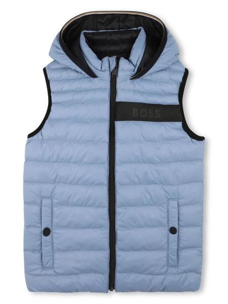  Boss Kidswear Reversible Puffer Gilet - Grey 