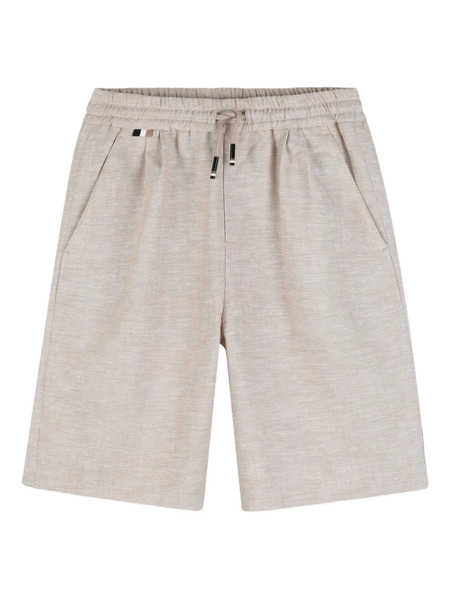  Boss Kidswear Seam-pocket Drawstring Shorts - Neutrals 