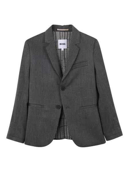  Boss Kidswear Single-breasted Blazer - Grey 