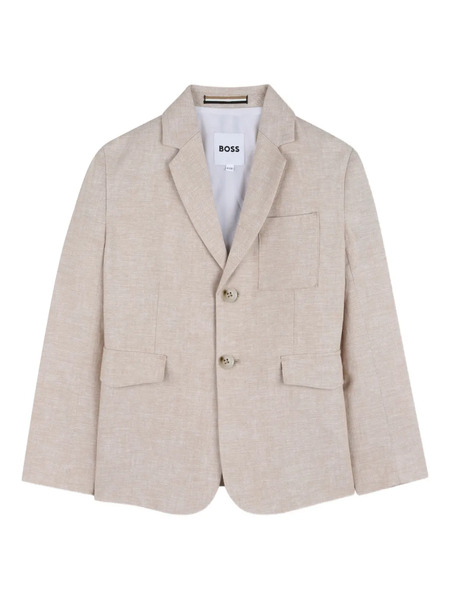  Boss Kidswear Single-breasted Blazer - Neutrals 