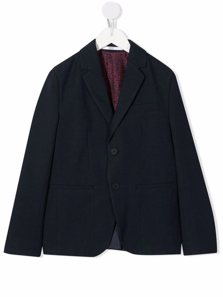  Boss Kidswear Single-breasted Suit Jacket - Blue 