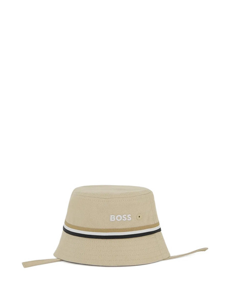  Boss Kidswear Striped Bucket Hat - Neutrals 