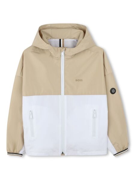  Boss Kidswear Two-tone Bomber Jacket - Neutrals 