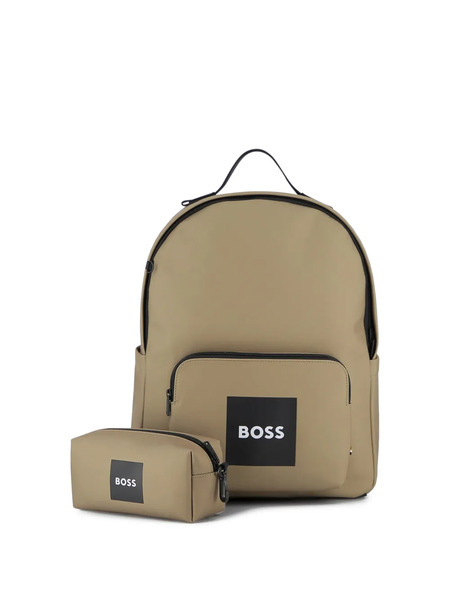  Boss Kidswear Zip Pouch Backpack - Neutrals 