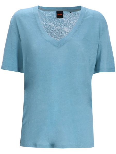  Boss Linen T-shirt - Blue 