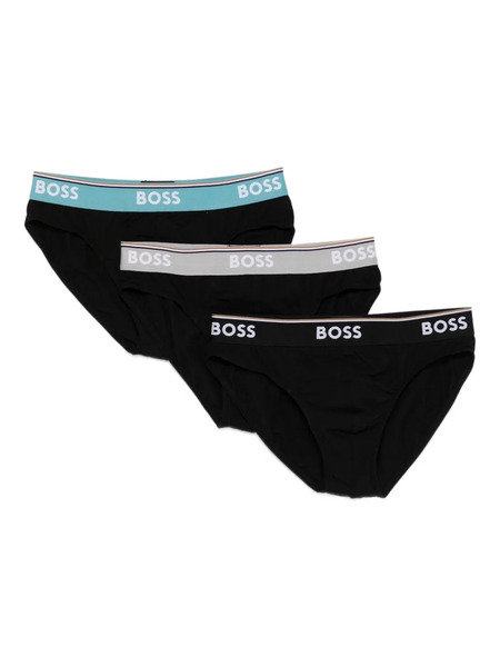  Boss Logo Briefs (set Of Three) - Black 