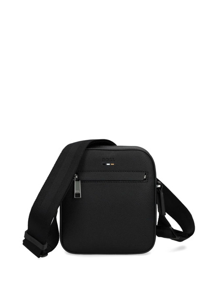  Boss Logo-debossed Messenger Bag - Black 