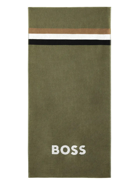  Boss Logo-embroidered Beach Towel - Green 