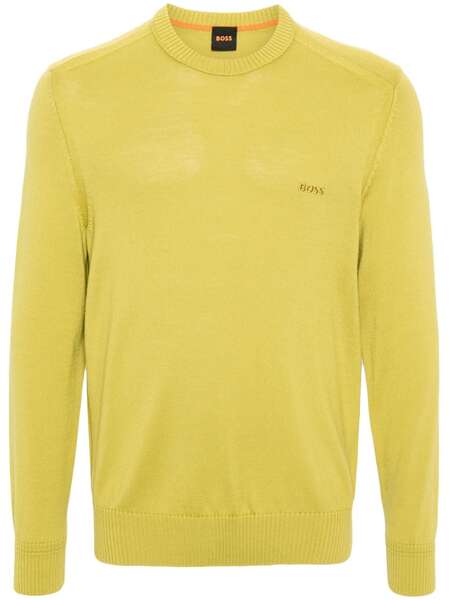  Boss Logo-embroidered Sweater - Green 