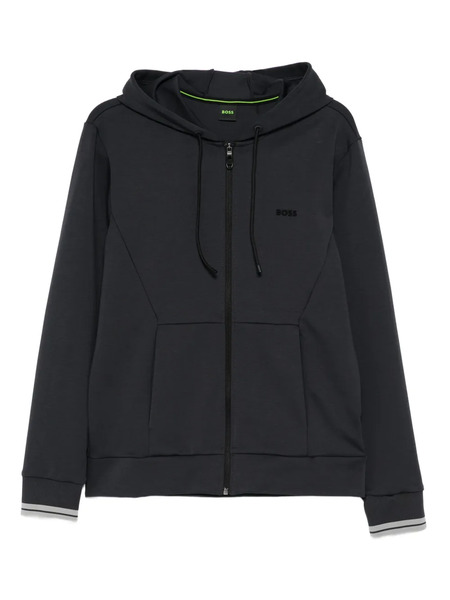  Boss Logo-embossed Hoodie - Blue 